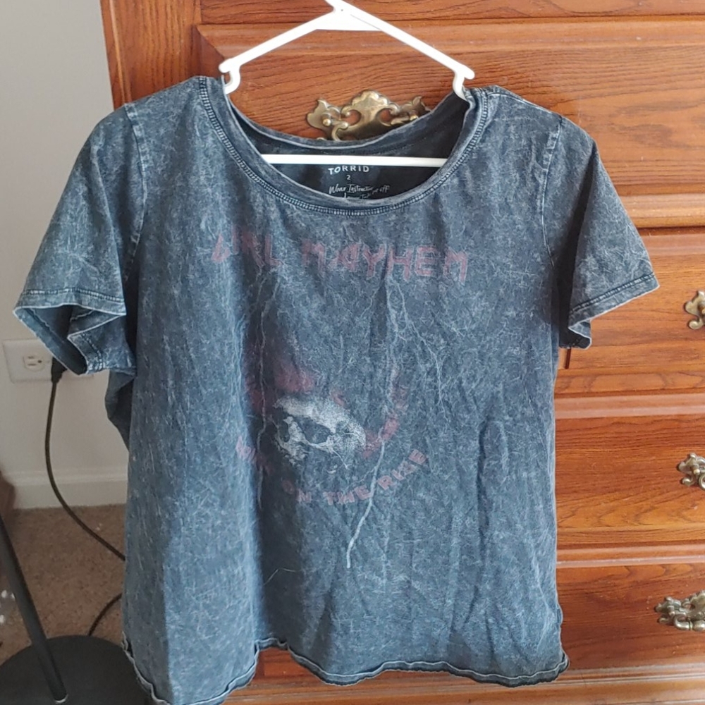 Plus size edgy Torrid shirt aesthetic Alt